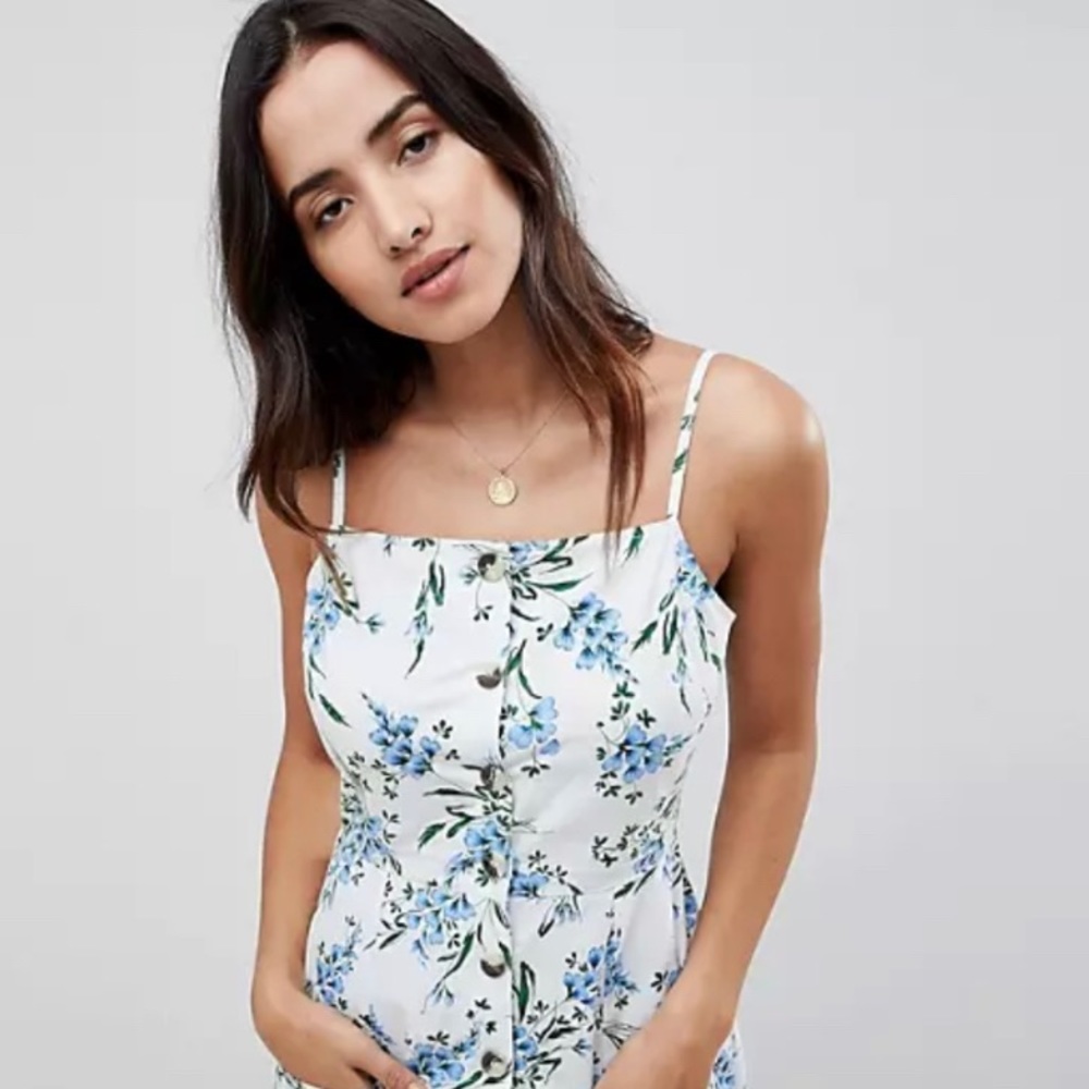 ASOS DESIGN Button Down Midi Floral Sundress